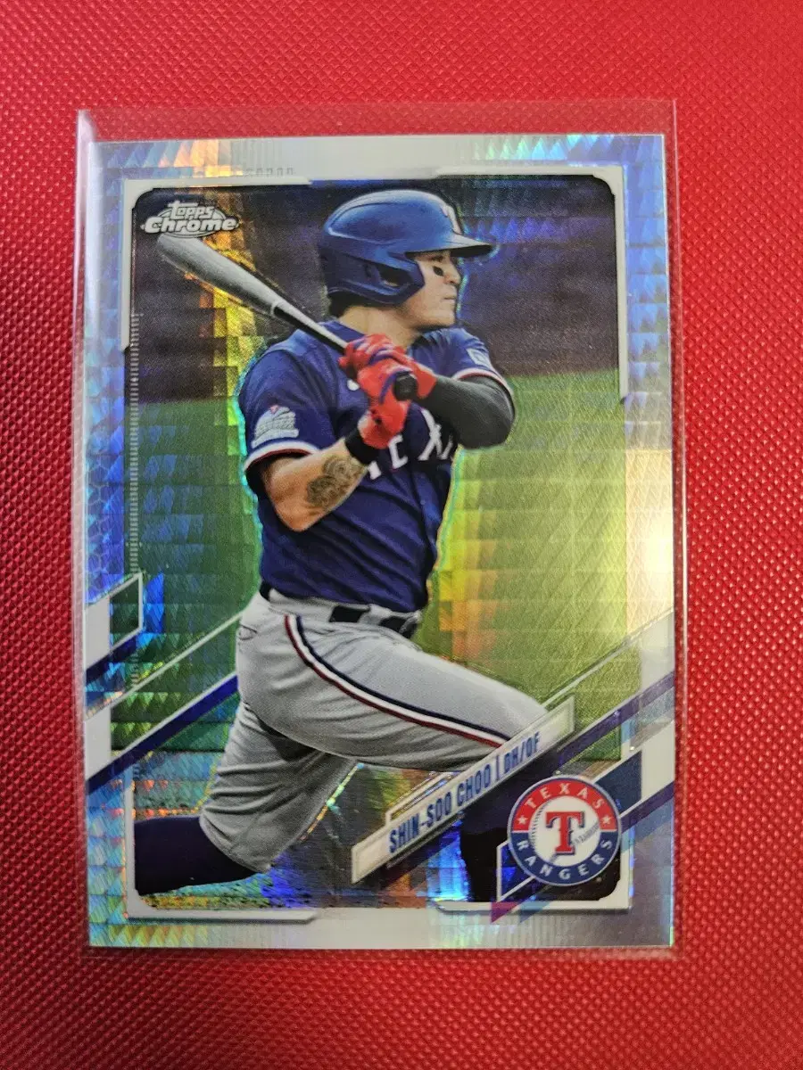 추신수 2021 Topps Chrome 프리즘 리플렉터 카드